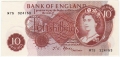 Bank Of England 10 Shilling Notes Portrait 10 Shillings, from 1967